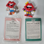 Applause Tang Trio General Foods Big Lips Mouth Figure Trading Card Lot Vintage