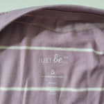 Just be Shirt Striped Purple Soft Long Sleeve Womens S