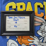 Space Jam Tee Shirt Blue Bugs Bunny Basketball Movie Looney Tunes Mens Small