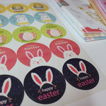 Easter Bags Stickers Gift Present Bunny Mini Clothespins