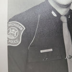 Michigan State Police Officer Photograph Vintage Ephemera Black White Uniform