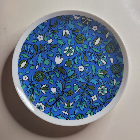 1968 H H Blue Flower Plate 7.5 Inch Plate 2827