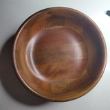 Wooden Bowl with Lid Slight Pedestal 8.5 inch Diameter 2.5 Inch Tall