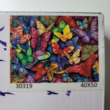 Butterfly Paint By Number Kit Canvas Brush Set 30319