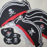 Pirate Elastic Hats Eye Patch Birthday Party Supplies Accessory Skull Cross Bone