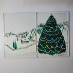 Danalco Glassfold Christmas Tree Winter Snow 1975 USA D600