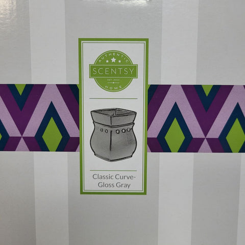 Scentsy Wax Warmer Classic Curve Gloss Gray New with Bulb Ambiance Fragrance