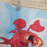 Disney Little Mermaid Pillowcase Vintage 1990s Ariel Cartoon Princess Flounder Sebastien