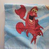 Disney Little Mermaid Pillowcase Vintage 1990s Ariel Cartoon Princess Flounder Sebastien