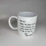 Great Wife Mug Cup Favorite Black White Funny Gift Partner Anniversay Birthday