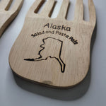 Alaska Salad Pasta Palls Paws Wooden Forks Tossing Utensils Souvenirs