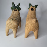 Vtg 1980s Mexican Art Chia Pet Decorative Planter Terra Cotta Sculpture Sheep