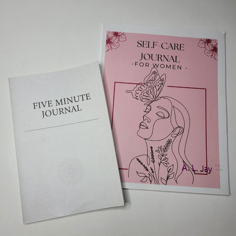 Self Care Five Minute Journals Set of 2 Blanks Prompts For Women