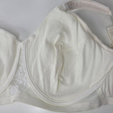 Jodee Bra 46DD Style 6858 White Breast Cancer Mastectomy Plus Wide Band Pocket