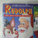 Christmas VHS Rudolph Santa Sealed Two Pack Vtg 90s Animated Cartoons Holidays