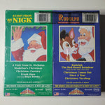 Christmas VHS Rudolph Santa Sealed Two Pack Vtg 90s Animated Cartoons Holidays