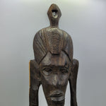 African Wood Carving Totem Handmade Faces Hanging Tribal Ethnic