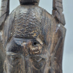 African Wood Carving Totem Handmade Faces Hanging Tribal Ethnic