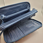 Vera Bradley Crossbody Bag Wallet Tribal Blue Print Adjustable Strap