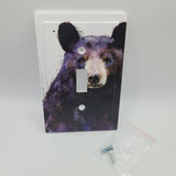 Black Bear Light Switch Cover Plate Single Screws Included Standard 3x5