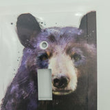 Black Bear Light Switch Cover Plate Single Screws Included Standard 3x5