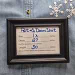 Port and Company Denim Shirt Embroidered Snowflakes Embellishment Womens Plus 1X