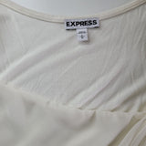 Express Sleeveless Bouse Twist Strap Flowy Off White Womens Large Goddess