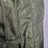 Refrigiwear Bib Overalls Pants Vtg Green Zipper Snap Med Large Winter