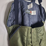 Refrigiwear Bib Overalls Pants Vtg Green Zipper Snap Med Large Winter