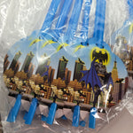 Batman Birthday Party Cup Straw Decor Boys Shower Super Hero Theme Fly Cape Wing