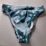 Blooming Jelly Bikini Blue Green Splatter Print Womens Medium Two Piece Swimsuit