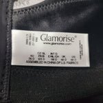 Glamorise Wire Free Bra Black Gray Womens Plus Size 48D No Pads