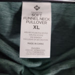 Funnel Neck Pullover Sweatshirt Green Lightweight Soft Womens XL Fall Layers