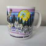 Yellowstone Coffee Cup Mug Wolves BVintage Bear Fish Eagle Moon National Park