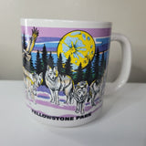 Yellowstone Coffee Cup Mug Wolves BVintage Bear Fish Eagle Moon National Park