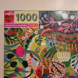 eebee 1000 Piece Puzzle Floral Bountiful Garden Birds Colorful Square Piece Love