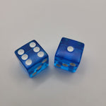 Blue Clear Dice Pair White Set Monopoly Disney Replacement Game Pieces Toy Fun