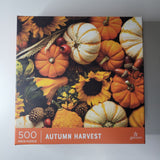Galison Autumn Harvest Puzzle 500 Pieces Pumpkins Sunflowers Gourds Fall Acorns
