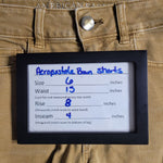 Aeropostale Brown Jean Shorts Ripped Raw Hem Womens 6 Hi Rise Gold