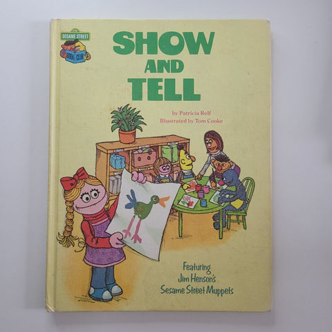 Sesame Street Show Tell Burt Ernie Grover Book Vintage 1980s Muppet Jim Henson