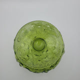 Anchor Hocking Lido Milano Avocado Green Foot Sherbet Dessert Bowl Dish Vintage