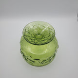 Anchor Hocking Lido Milano Avocado Green Foot Sherbet Dessert Bowl Dish Vintage