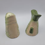 Fish Salt And Pepper Shakers Fins Green Pink Belly Tail Mouth Stoppers Vintage