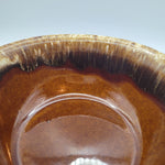 Hull Brown Small 5.5 Inch Bowl Drip Glaze Oven Proof Made In USA Vintage