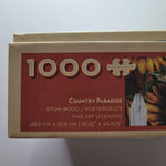 Cobble Hill Sunflower Puzzle Country Paradise Tom Wood Bord Barn Garden Amish