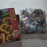 Cobble Hill Sunflower Puzzle Country Paradise Tom Wood Bord Barn Garden Amish