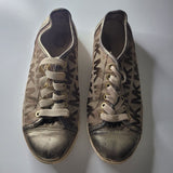 Michael Kors Womens Shoes US Size 6 Gold Brown Sneaker Lace Up MK