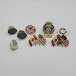 Pin Set Church Flags Amway Mixed Lot Vintage America Canada Service Canon