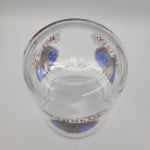 Rudolph Red Nosed Reindeer Glasses Set of 2 Vintage Clear Blue Holiday Christmas