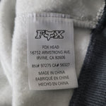 Fox Full Zip Hooded Sweatshirt Gray Pockets Mens Small